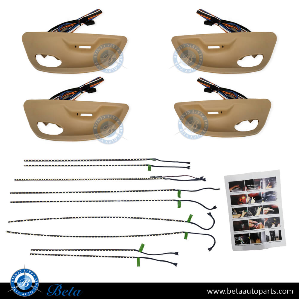 Door Moulding with Ambient Light Beige for BMW 5 Series F10 2010-2016 models, Part Number 51417226359 / 51417226360 Door Moulding with Ambient Light Beige for BMW 5 Series F10 2010-2016 models, Part Number 51417226359 / 51417226360